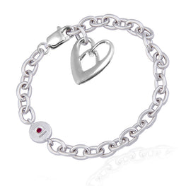 ENRAPTURE - Sterling Silver Entwined Heart Bracelet