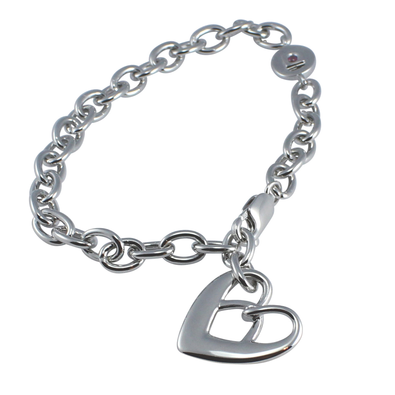 ENRAPTURE - Sterling Silver Entwined Heart Bracelet