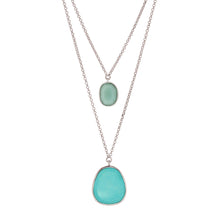SUGAR MELON -Turquoise and Amazonite Necklace Duo