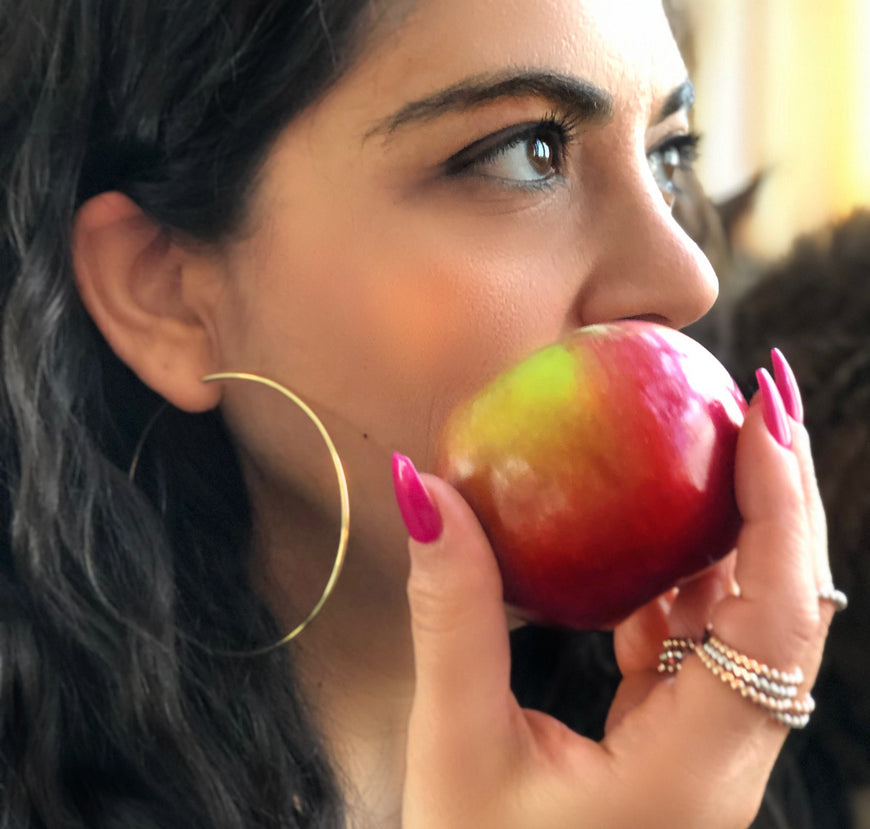 ESSENTIAL style - Fabulous 70mm 10K Yellow Gold Hoops