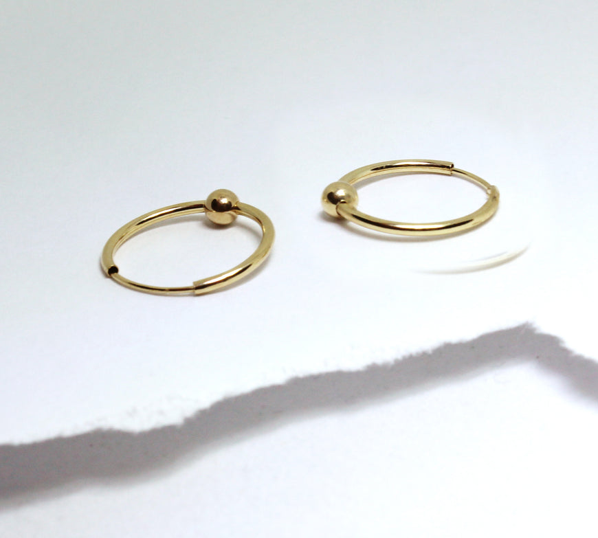 PETITS LUXE - 14k Yellow Gold Endless Hoops