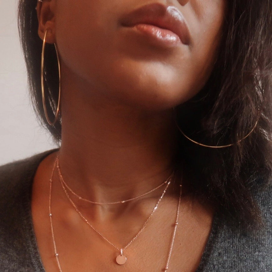 ESSENTIAL style - Fabulous 70mm 10K Yellow Gold Hoops