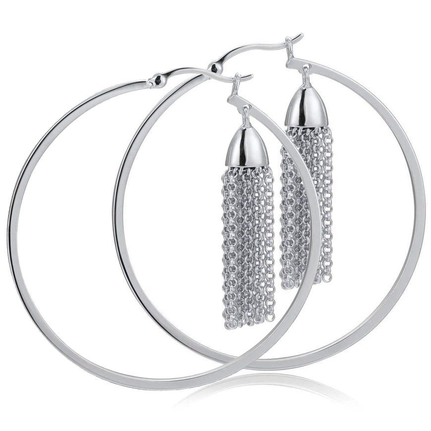 CALYPSO - Sterling Silver Tassel Hoops